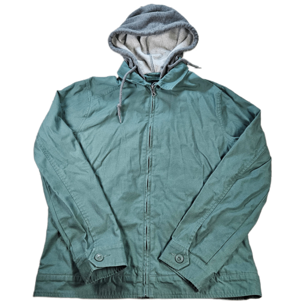 Mens Volcom Jacket Green Small Hooded Cotton Blend
